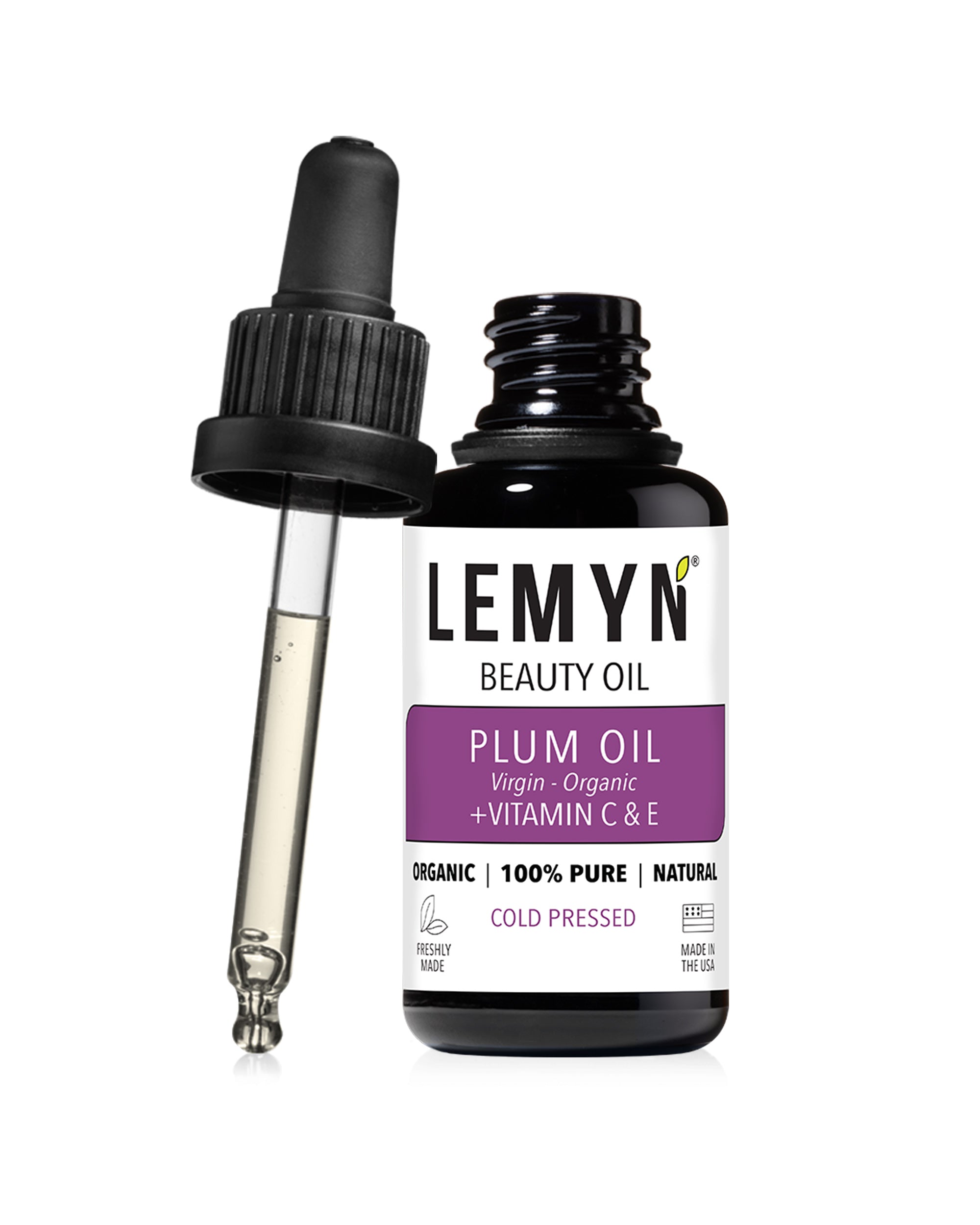 Plum Kernel Vitamin C Face Oil | Freshly Made | Vitamin C THD Supercharged | Organic