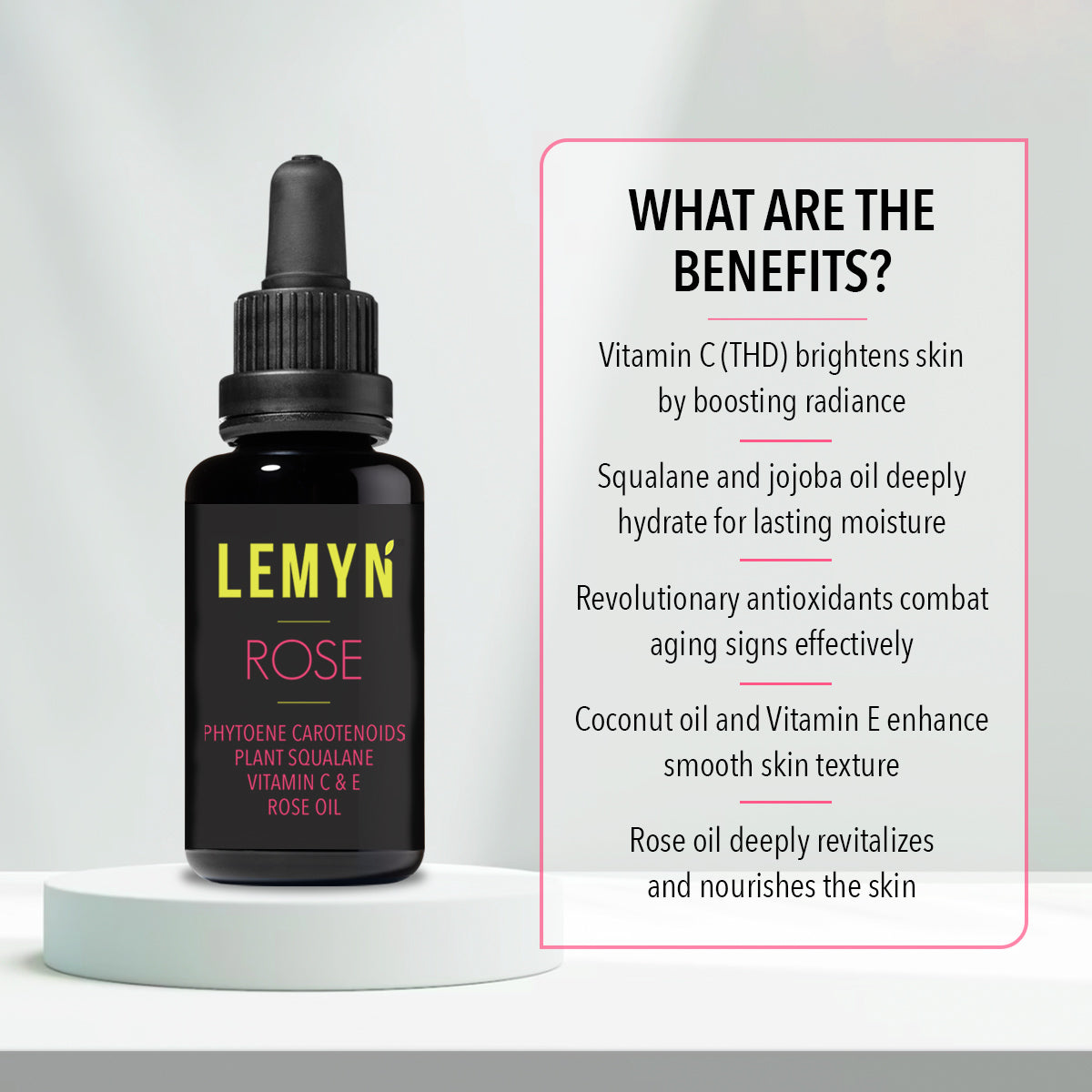 Rose Oil + Squalane & Vitamin C  | Enhanced with Carotenoids & Vitamin E | Freshly Made